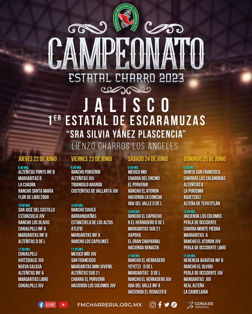 Campeonato Estatal de Jalisco 2023 Federación Mexicana de Charrería