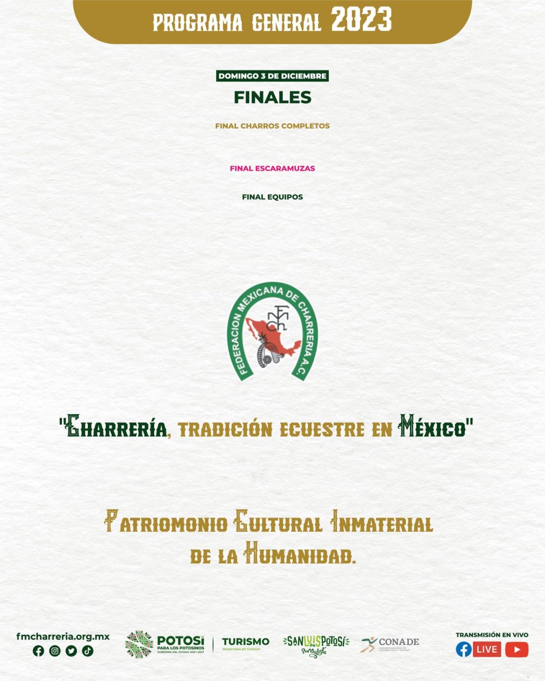 Programa Del Lxxix Congreso Y Campeonato Nacional Charro San Luis