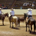 Ignacio Anaya Lara, de Rancho El Consuelo, remata el pial del viento para completar la terna en el ruedo