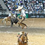 Roberto Zaragoza Flores emocionó a los presentes con sus pasadas sobre el caballo, durante la terna de El Trébol