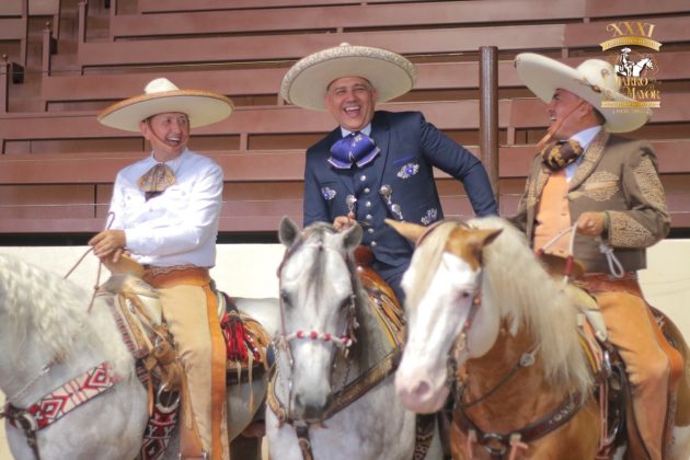 Convivencia, la esencia del Deporte Nacional y encabeza el presidente de Federación Mexicana de Charrería, ingeniero José Antonio Salcedo López, acompañado de Salvador Barajas del Toro y Gerónimo Color Gasca