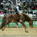 Respondió Rodolfo Rocha con su jineteada de yegua para acumular 14 unidades por los Tres Regalos "A"
