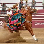 La escaramuza Charra de Tovares fue la primera en actuar en este certamen nacional femenil