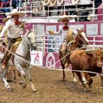 Emilio Osorio Fernández acertando el lazo cabecero de 24 tantos para Tres Ranchos "Osoco" de Puebla
