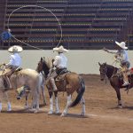 Larguísimo y hermoso el pial del viento de 23 unidades que acertó don Jaime Vallecillo Cuéllar, de 68 años de edad, para completar la terna por Villa San Miguel