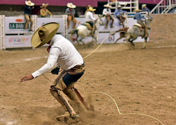 Juan Jiménez acertó cinco manganas, dos a pie y las tres a caballo, por Grupo Xicuco-Lourdes