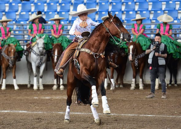 Diego Guzmán Sánchez Tapia presentó una magnífica cala de caballo de 41 tantos para los Charros de Morelia