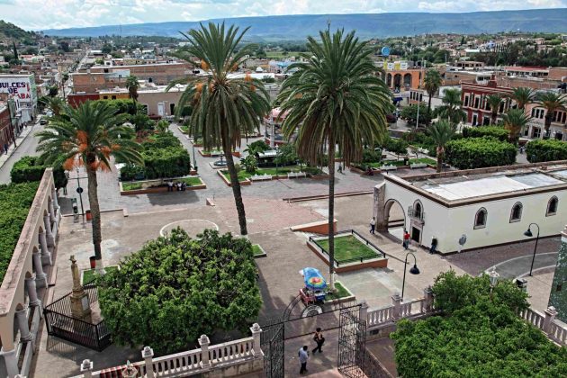 Vista del centro de Calvillo, uno de los pueblos mágicos del estado de Aguascalientes