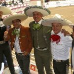 De izquierda a derecha: José Antonio Aguilar Jiménez, «Pepe Aguilar»; Ricardo Gallardo Cardona, Gobernador de San Luis Potosí; José Antonio Salcedo López, presidente de la Federación Mexicana de Charrería; Gerardo Fernández Abarca de los Tres Potrillos; Le Roy Barragán Ocampo, Secretario de Turismo de Zacatecas