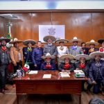 La comitiva charra visitó el Ayuntamiento de Mazatlán