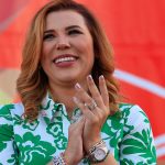 La Gobernadora de Baja California, Marina Ávila Olmeda, asistió a la ceremonia de premiación en la Ciudad Deportiva de Mexicali