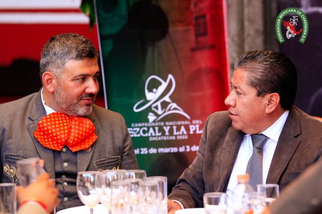 El presidente de la Federación, José Antonio Salcedo López, junto al Gobernador de Zacatecas, David Monreal Ávila