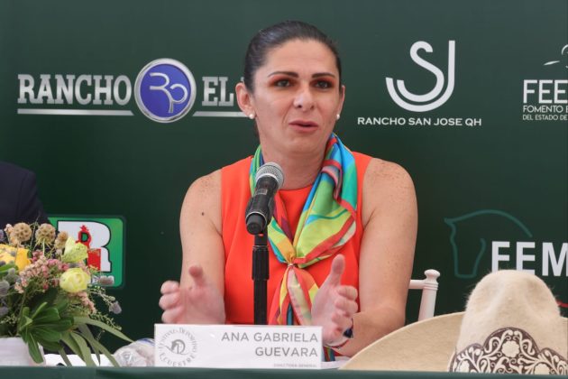 Ana Gabriela Guevara, directora general de CONADE, encabezó la presentación del programa del Festival Deportivo Ecuestre