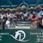 Premiación a La Colonial RTA de Zacatecas, quien recibió $50,000.00 pesos por ganar la charreada