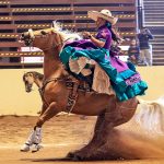 La escaramuza Mexiquense logró 22 puntos por medio de las puntas que ejecutaron Karla y Mabel Ortega Villegas