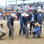 Instante del Corte de Reata inaugural por parte del Gobernador de Aguascalientes y el Presidente de la Federación Mexicana de Charrería