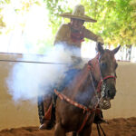 José Fabricio Ruiz Beristáin chorreando su pial en el lienzo que logró en tercera oportunidad