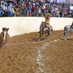 Emilio Fragoso Palapa acertando una de las dos manganas que agarró para Rancho Alegre de Tulpetlac