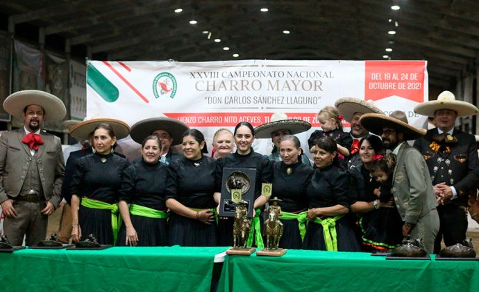 Escaramuza Alma Charra, tercer lugar nacional charra mayor