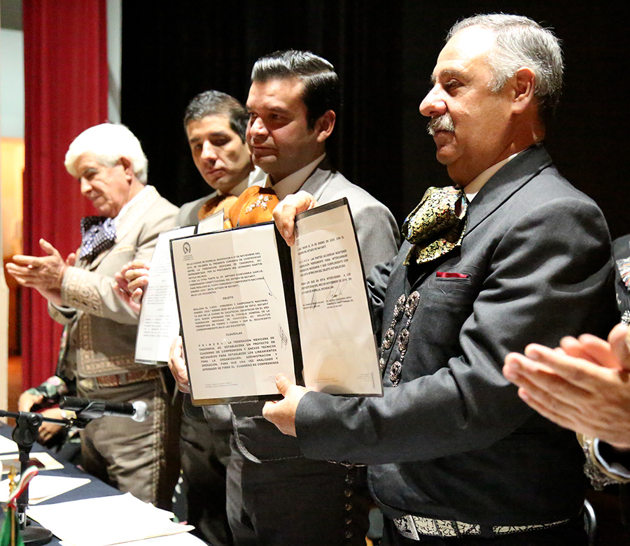 El Gobernador de Nayarit y el presidente de Federación firmaron el convenio de compromiso para el Nacional Charro 2020