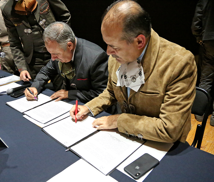 Firma del convenio de compromiso entre Federación y el Gobierno de Aguascalientes para el Campeonato Nacional de 2021