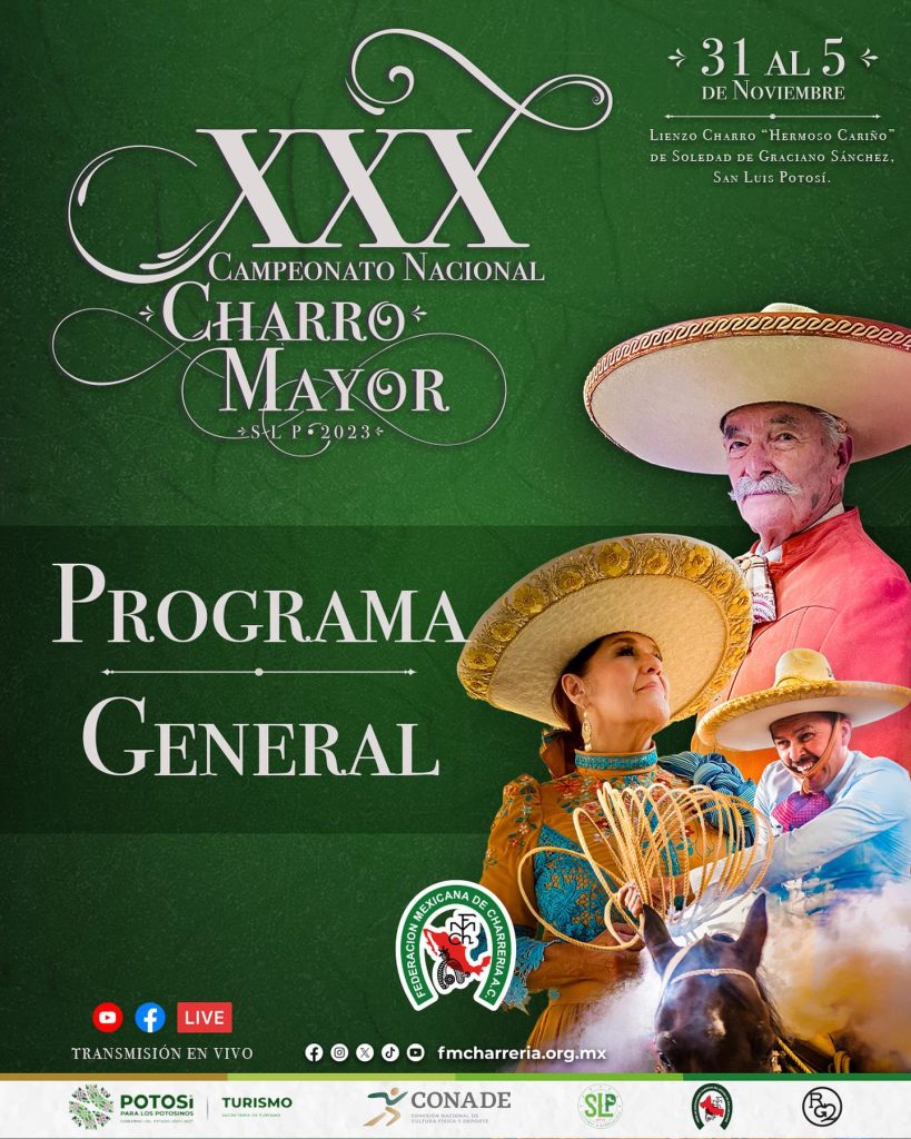 Programa del XXX Campeonato Nacional Charro Mayor 2023 • Federación