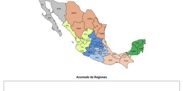 Acomodo de estados por Regiones 2025